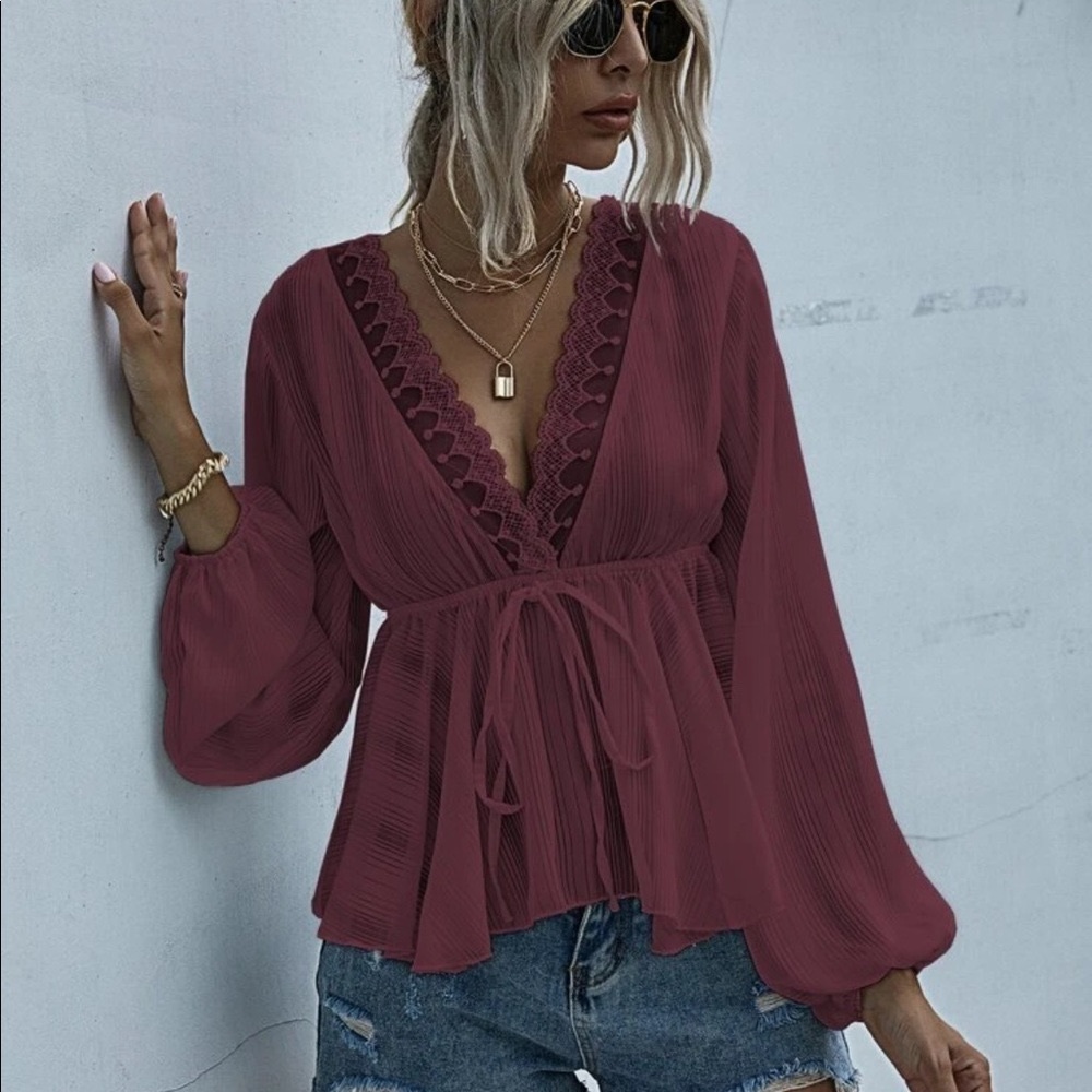 Red blouse